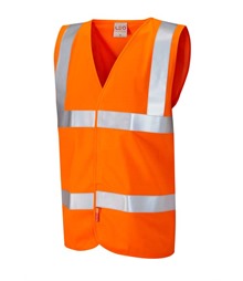 LEO WORKWEAR MILFORD ISO 20471 Cl 2 LFS Waistcoat (EN 14116)